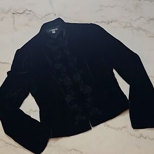 Apt. 9 Y2K Velour Black blazer